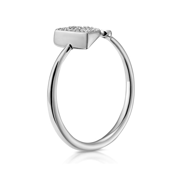 Lab Diamond Initial 'D' Ring 0.07ct Set in 925 Silver SIZES O P - Image 3