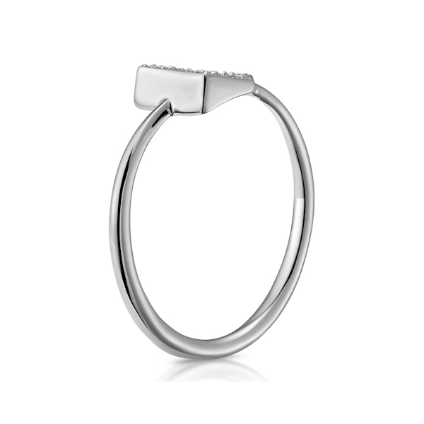 Lab Diamond Initial 'E' Ring 0.07ct Set in 925 Silver SIZE H J K M O P - Image 3