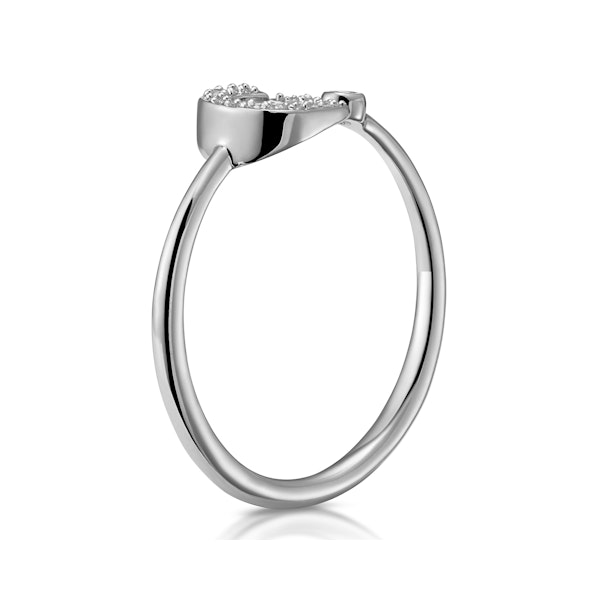 Lab Diamond Initial 'G' Ring 0.07ct Set in 925 Silver SIZE P - Image 3