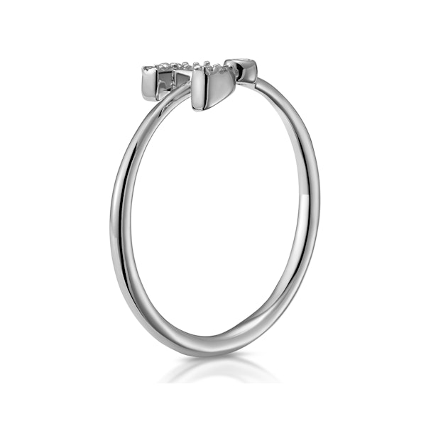 Lab Diamond Initial 'J' Ring 0.07ct Set in 925 Silver SIZE G1/2 - Image 3