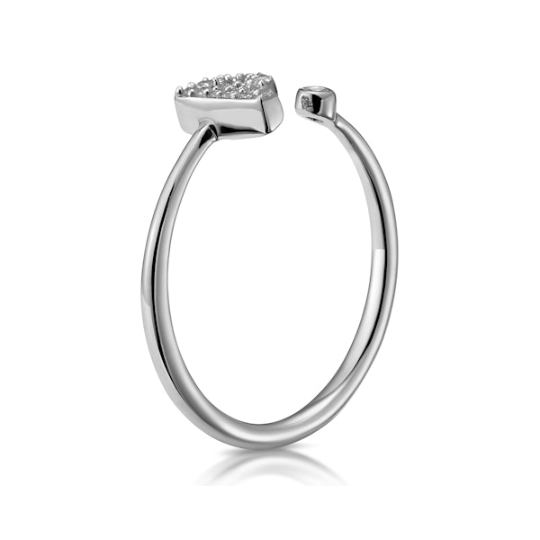 Diamond Initial 'P' Ring 0.07ct set in 9K White Gold SIZES AVAILABLE K L - Image 3