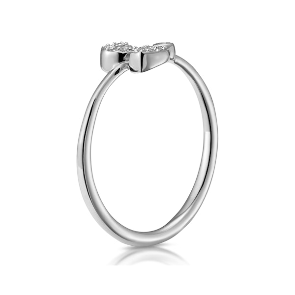 Lab Diamond Initial 'S' Ring 0.07ct Set in 925 Silver SIZE J K L M - Image 3