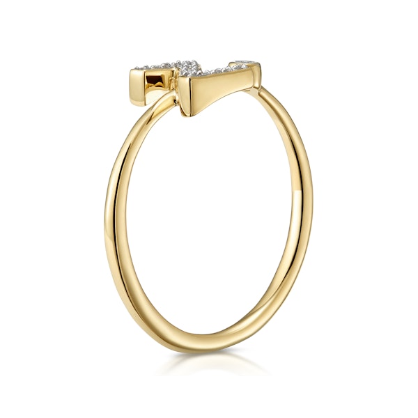 Diamond Initial 'Z' Ring 0.07ct set in 9K Gold SIZE M - Image 3