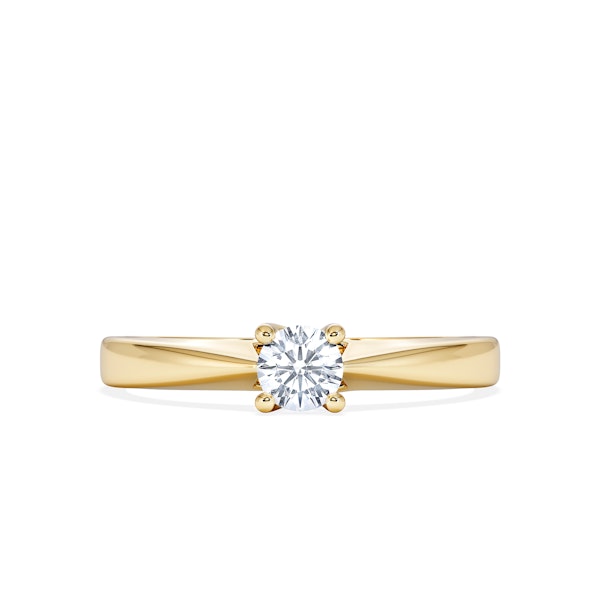 Naomi Lab Diamond Engagement Ring 0.25ct H/Si in 18K Gold Vermeil - Image 5