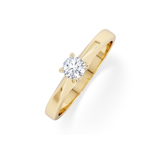 Naomi Lab Diamond Engagement Ring 0.25ct H/Si in 18K Gold Vermeil