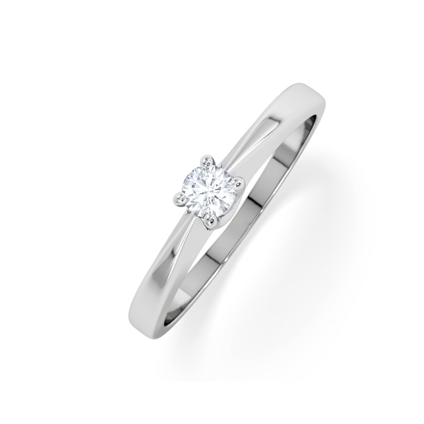 Naomi Lab Diamond Engagement Ring 0.15ct H/Si in 925 Silver - Image 1