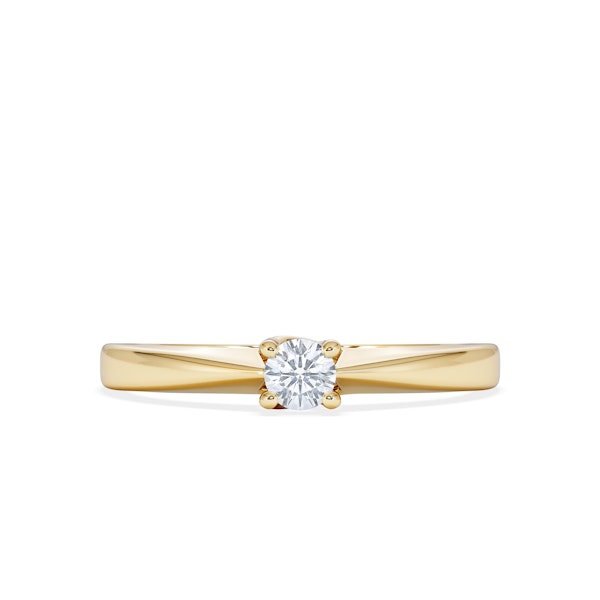 Naomi Lab Diamond Engagement Ring 0.15ct H/Si in 18K Gold Vermeil - Image 5