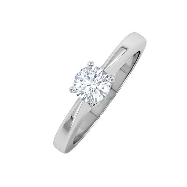 Naomi Lab Diamond Engagement Ring 0.50ct H/Si in 925 Silver - Image 1