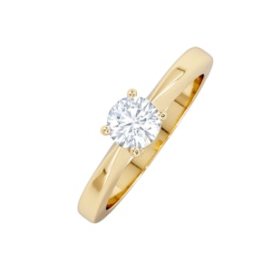 Naomi Lab Diamond Engagement Ring 0.50ct H/Si in 18K Gold Vermeil