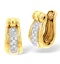 18KY Diamond Pave Set Earrings 0.50CT - image 1
