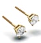 Diamond Stud Earrings 5.1mm 18K Gold - 1CT - G-H/SI - image 2