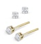 Diamond Stud Earrings 3mm 18K Gold - 0.20CT - Premium - image 2