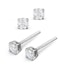 Diamond Earrings 0.30CT Studs H/SI Quality in Platinum - 3.4mm - image 2