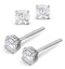 Diamond Earrings 0.50CT Studs H/SI Quality in Platinum - 4.1mm - image 2