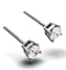 Diamond Earrings 0.66CT Studs H/SI Quality in Platinum - 4.5mm - image 2