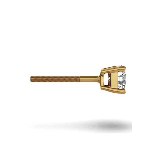 Diamond Stud Earrings 4.5mm 18K Gold - 0.66CT - Premium - Image 3