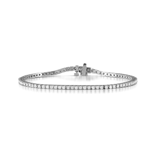 2CT Tennis Bracelet Lab Diamonds Claw Set in 9K White Gold - Image 1