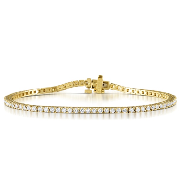 Diamond Tennis Bracelet Chloe 2.00ct H/Si Claw Set in 18K Gold - image 1