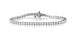 Chloe Lab Diamond Tennis Bracelet 3.00ct G/VS Set in 18K White Gold
