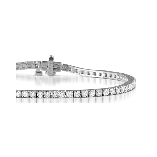 Chloe Lab Diamond Tennis Bracelet 3.00ct G/VS Set in 18K White Gold - Image 2