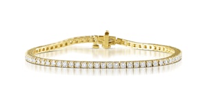 Diamond Tennis Bracelet Chloe 3.00ct H/Si 18K Gold Item FDT23-5JUA