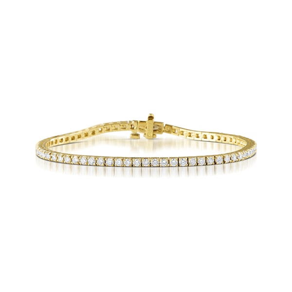 Chloe Lab Diamond Tennis Bracelet 3.00ct F/VS Set in 9K Gold - Image 1