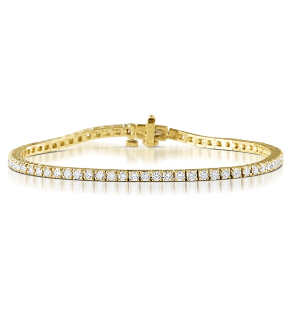 Diamond Tennis Bracelet Chloe 4.00ct Premium Claw Set in 18K Gold - image 1