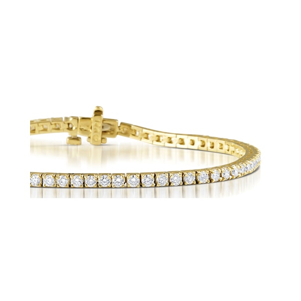 Chloe Lab Diamond Tennis Bracelet 3.00ct F/VS Set in 9K Gold - Image 2