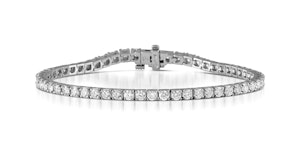 Love All Diamond Tennis Bracelet 18K White Gold Chloe 6.00ct G/Vs