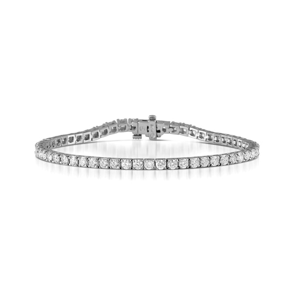 Diamond Tennis Bracelet Chloe 5.00ct Premium Claw Set 18K White Gold - Image 1