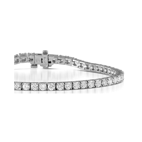 Chloe Lab Diamond Tennis Bracelet 5.00ct G/VS Set in 18K White Gold - Image 2