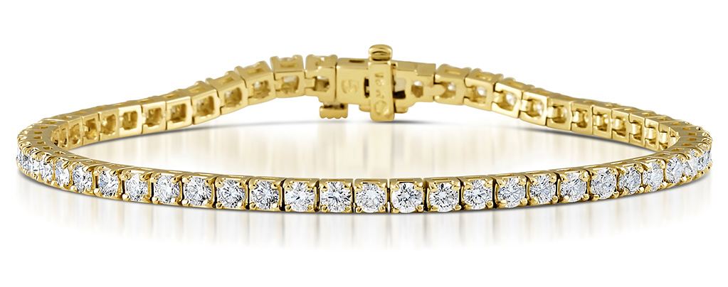 Diamond Tennis Bracelet 18K Gold Chloe 6.00ct G/Vs