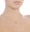 Sapphire 5 x 4mm 18K White Gold Pendant Necklace - image 3