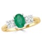 Emerald 0.70ct And Diamond 0.50ct 18K Gold Ring  FET23-G - image 2