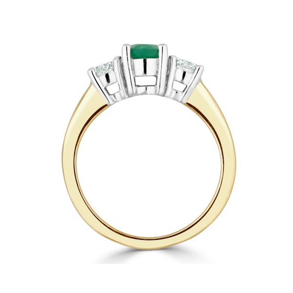 Emerald 0.70ct And Diamond 0.50ct 18K Gold Ring FET23-G - Image 3