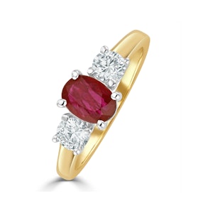 Ruby 1.15ct And Diamond 0.50ct 18K Gold Ring