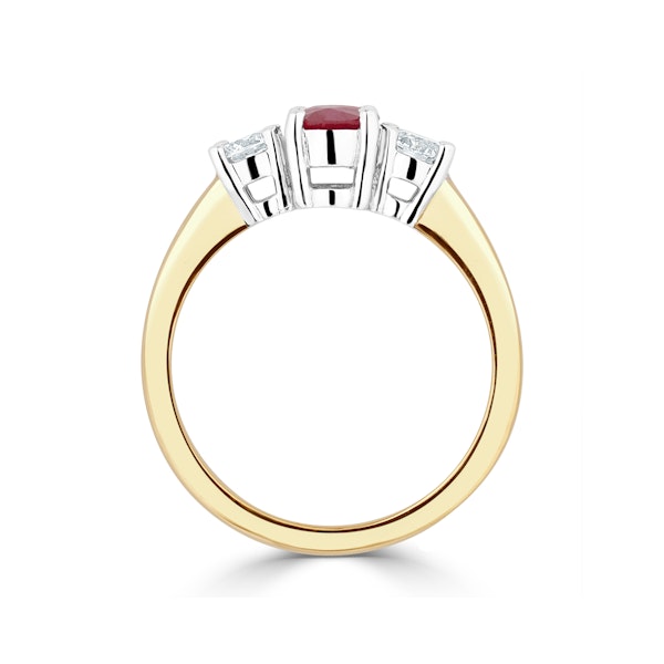 Ruby 1.15ct And Diamond 0.50ct 18K Gold Ring - Image 3