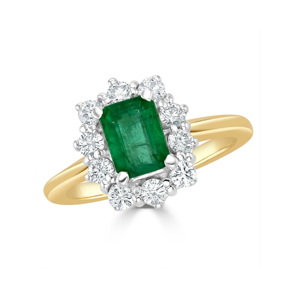 Emerald 1.00ct And Diamond 0.50ct 18K Gold Ring - Image 2