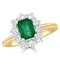 Emerald 1.00ct And Diamond 0.50ct 18K Gold Ring - image 2