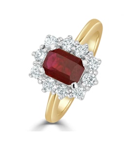Ruby 1.10ct And Diamond 0.50ct 18K Gold Ring
