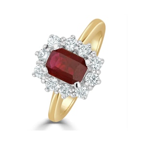 Ruby 1.10ct And Diamond 0.50ct 18K Gold Ring