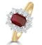 Ruby 1.10ct And Diamond 0.50ct 18K Gold Ring - image 1