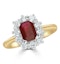 Ruby 1.10ct And Diamond 0.50ct 18K Gold Ring - image 2