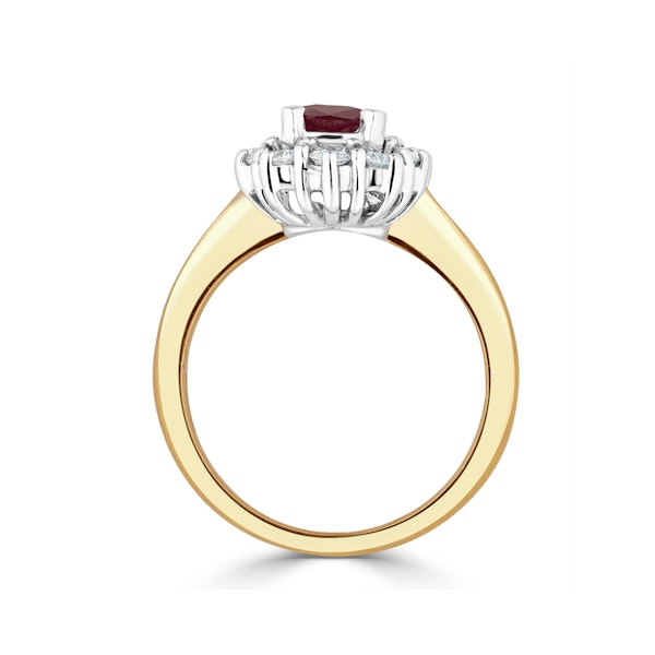 Ruby 1.10ct And Diamond 0.50ct 18K Gold Ring - Image 3