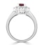Ruby 1.10ct And Diamond 18K White Gold Ring - image 3