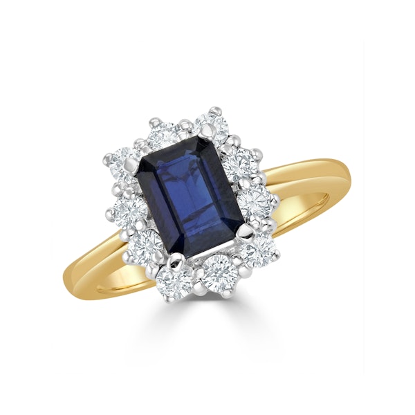 Sapphire 1.15ct And Diamond 0.50CT 18K Gold Ring - Image 2
