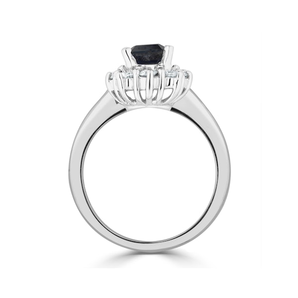 Sapphire 1.15ct And Diamond 0.50ct 18K White Gold Ring - Image 3
