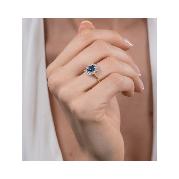 Sapphire 0.80ct And Diamond 0.50ct 18K White Gold Ring - Image 4