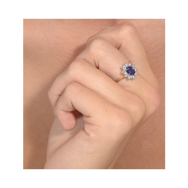 Sapphire 0.80ct And Diamond 0.50ct 18K Gold Ring - Image 4