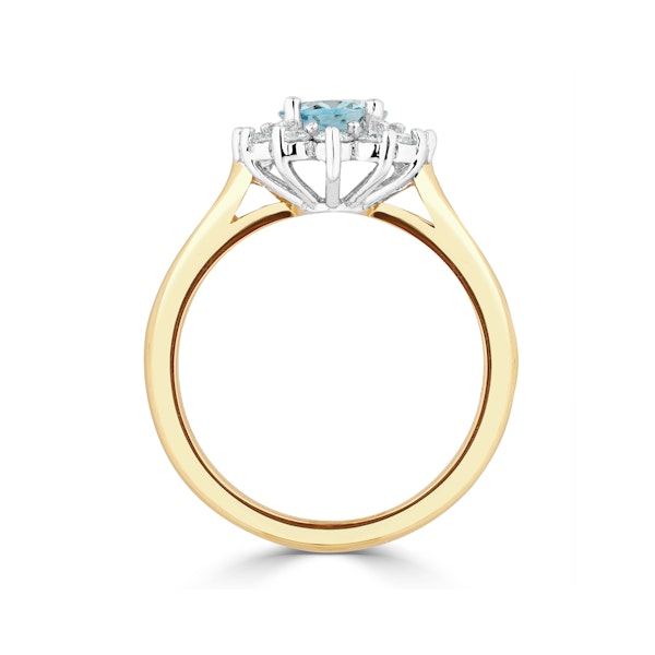 Aquamarine 1.10ct and Diamond 0.50ct 18K Gold Ring - Image 3